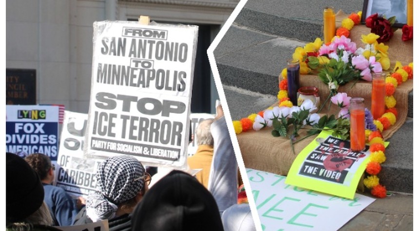 San Antonio Protesters Build Memorial for Woman Shot After Charging ICE Agent