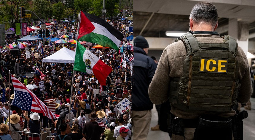 Masked Vandal Spray-Paints Death Threat Against ICE Agents on Federal Building in Los Angeles