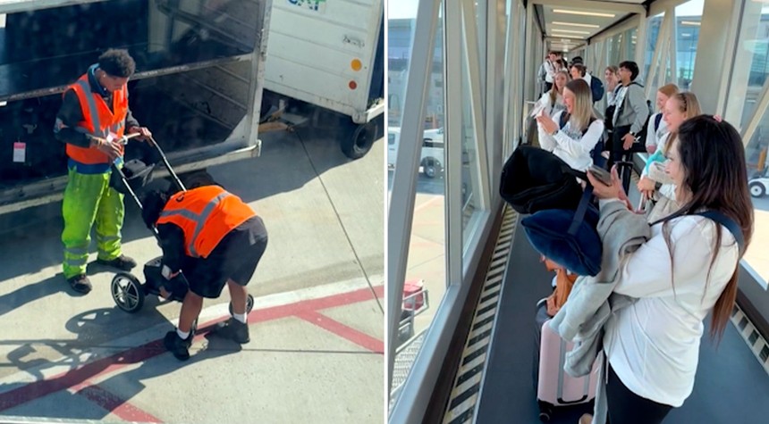 Baggage Handlers Battle Baby Stroller at Kansas City Airport in Viral Video