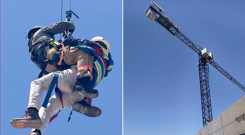 Texas Rescue Teams Lower Patient from 220-Foot Crane in Technical Operation