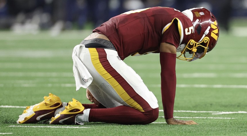 Jayden Daniels Carted Off Field After Elbow Injury Against Cowboys